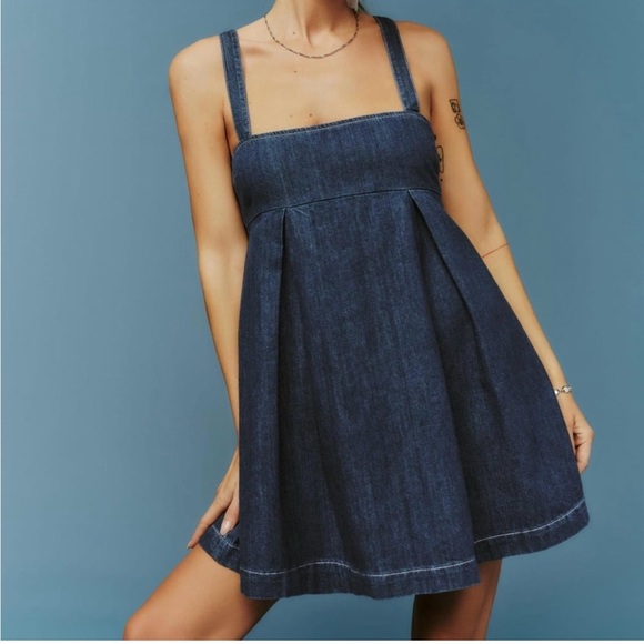 Reformation Cecil Denim Mini Dress - Picture 2 of 6